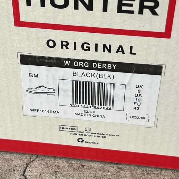 Hunter Original Derby Dress Shoes Men’s US 10 Black Waterproof - Picture 2 of 5